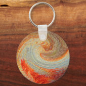 Abstrakt Swirl Groovy Jährliche Wiedersehen Schlüsselanhänger (Rückseite)