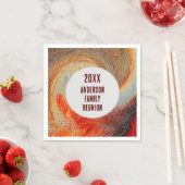 Abstrakt Swirl Groovy Jährliche Wiedersehen Serviette (Beispiel)