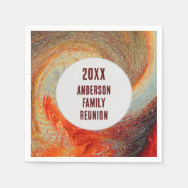 Abstrakt Swirl Groovy Jährliche Wiedersehen Serviette