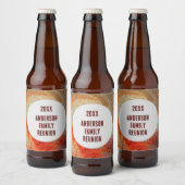Abstrakt Swirl Groovy Vibrant Family Wiedersehen Bierflaschenetikett (Flaschen)