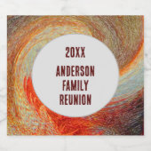 Abstrakt Swirl Groovy Vibrant Family Wiedersehen Bierflaschenetikett (Einzelnes Label)