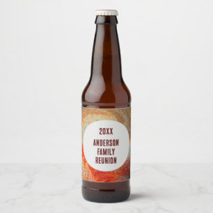 Abstrakt Swirl Groovy Vibrant Family Wiedersehen Bierflaschenetikett