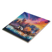Abstrakt Sydney Skyline Art Modern Fliese (Seite)