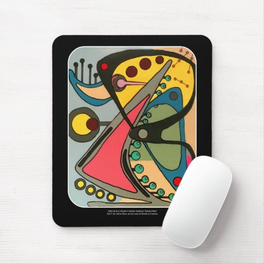 Abstrakt Talking Man Malerei aus der Mitte des Jah Mousepad (Mit Mouse)