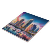 Abstrakt Tampa Skyline Art Modern Fliese (Seite)