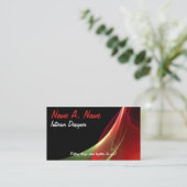 Abstrakt Techno Dreamy Green Red Sweep Visitenkarte (Stehend Vorderseite)