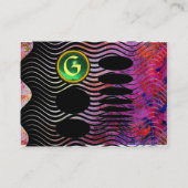 ABSTRAKT TECHNO MONOGRAM Jadegrün Visitenkarte (Rückseite)