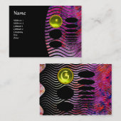 ABSTRAKT TECHNO MONOGRAM Toppaz gelb Visitenkarte (Vorne/Hinten)