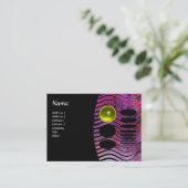 ABSTRAKT TECHNO MONOGRAM Toppaz gelb Visitenkarte (Stehend Vorderseite)