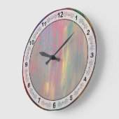 Abstrakt - Tempera - Nachtfall Große Wanduhr (Winkel)