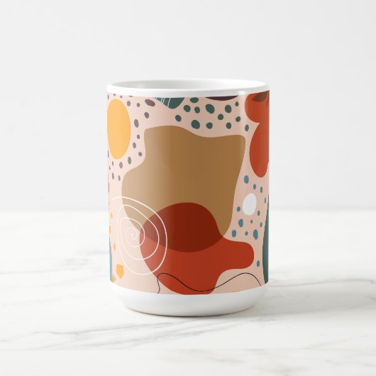 Abstrakt Teracotta Kaffeetasse (Mittel)