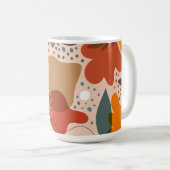 Abstrakt Teracotta Kaffeetasse (VorderseiteRechts)