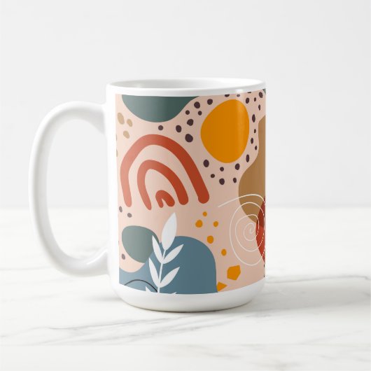 Abstrakt Teracotta Kaffeetasse (Links)