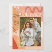 Abstrakt Terracotta Design Foto Happy Holidays (Vorderseite)