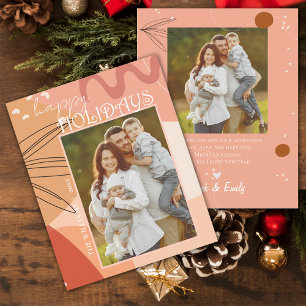 Abstrakt Terracotta Design Foto Happy Holidays