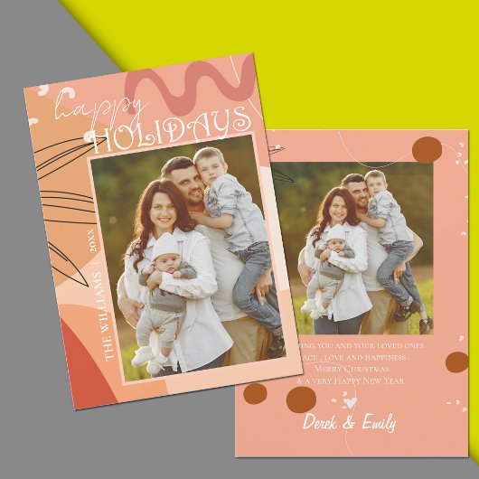 Abstrakt Terracotta Design Foto Happy Holidays