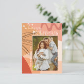 Abstrakt Terracotta Design Foto Happy Holidays (Stehend Vorderseite)