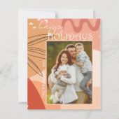 Abstrakt Terracotta Design Foto Happy Holidays (Vorderseite)