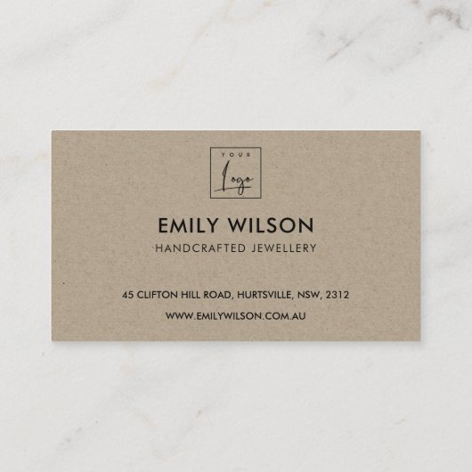 ABSTRAKT TERRACOTTA KRAFT SCANDI DANKEN DANKEN SIE VISITENKARTE (Rückseite)