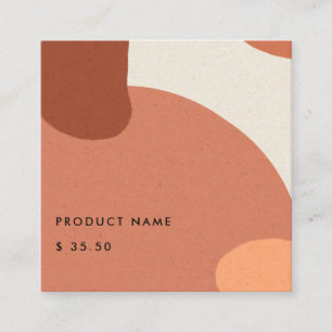 ABSTRAKT TERRACOTTA RED KRAFT SCANDI PRICE TAG