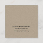 ABSTRAKT TERRACOTTA RED ORANGE KRAFT SCANDI QUADRATISCHE VISITENKARTE (Rückseite)