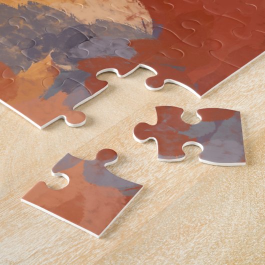 Abstrakt Terrakotta Herbstfarben Puzzle (Seite)