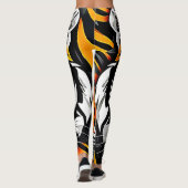 Abstrakt Tiger Art Leggings (Rückseite)