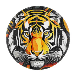 Abstrakt Tiger Art Schneidebrett