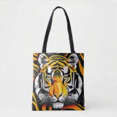 Abstrakt Tiger Art Tasche (Vorderseite)