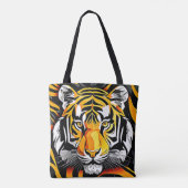 Abstrakt Tiger Art Tasche (Rückseite)