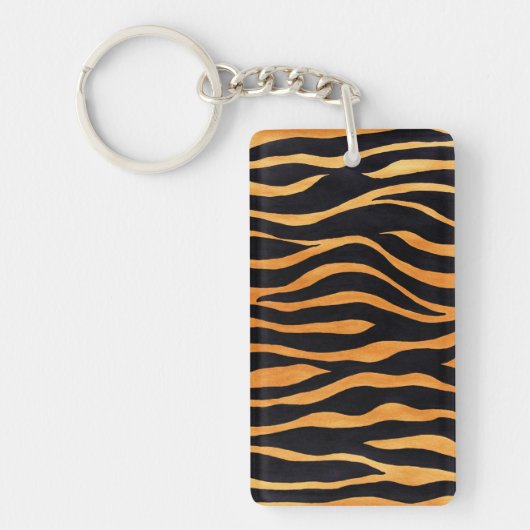 Abstrakt Tiger Print Schlüsselanhänger (Vorderseite)