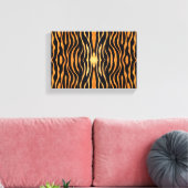 Abstrakt Tiger Print Wrapped Canvas Leinwanddruck (Insitu (Wohnzimmer))