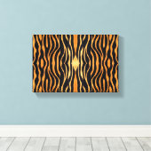 Abstrakt Tiger Print Wrapped Canvas Leinwanddruck (Insitu (Holzboden))