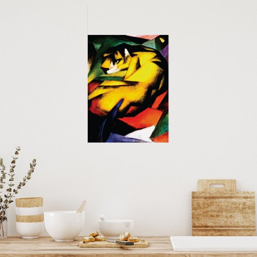 Abstrakt ~ Tiger von Franz Marc Poster (Küche)
