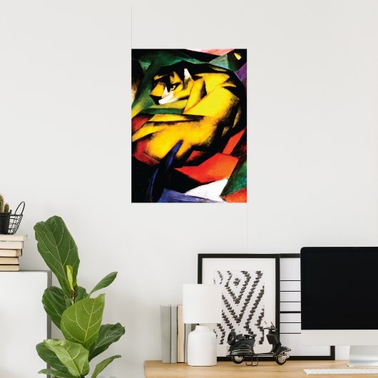 Abstrakt ~ Tiger von Franz Marc Poster (Heimbüro)