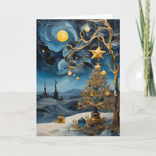 Abstrakt Time Art Card | Moderne Weihnachtsgrüße Karte (Vorderseite)