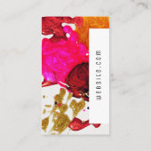 Abstrakt-Tinte-Spritzer | Moderne Kunst Visitenkarte (Rückseite)