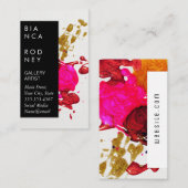 Abstrakt-Tinte-Spritzer | Moderne Kunst Visitenkarte (Vorne/Hinten)