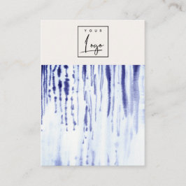 Abstrakt-Tintenblau-Linien-Logo-Blank-Juwelierhalt Visitenkarte