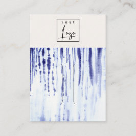 Abstrakt-Tintenklassehalter für  blaue Linien-Logo Visitenkarte