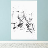 Abstrakt Toast Sketch - Leinwanddruck (Insitu (Holzboden))