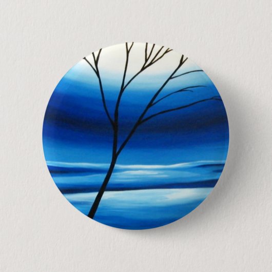 Abstrakt Tree Blue Sky Button (Vorderseite)