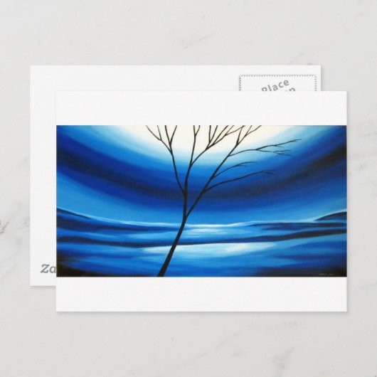 Abstrakt Tree Blue Sky Postkarte (Vorne/Hinten)