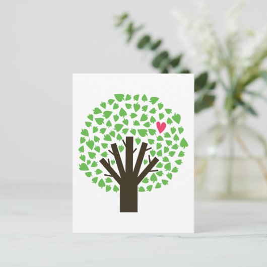 Abstrakt Tree Hugger Postkarte (Stehend Vorderseite)