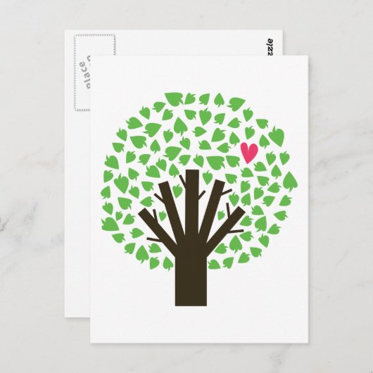 Abstrakt Tree Hugger Postkarte (Vorne/Hinten)