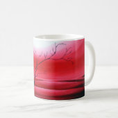 Abstrakt Tree Red Sky Kaffeetasse (VorderseiteRechts)