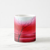 Abstrakt Tree Red Sky Kaffeetasse (Mittel)