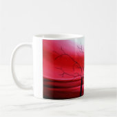 Abstrakt Tree Red Sky Kaffeetasse (Links)