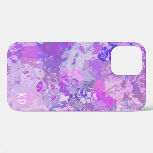 Abstrakt Trendy Camouflage Rosa Lila Blau Case-Mate iPhone Hülle (Rückseite (Horizontal))