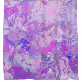 Abstrakt Trendy Camouflage Rosa Lila Blau Duschvorhang (Vorderseite)